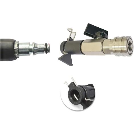 Buse de nettoyeur haute pression en acier inoxydable 6,35 mm à connexion rapide 2320 psi pour Karcher pour Bosch, Nilfisk, cinq embouts de pulvérisation pour voiture, terrasse, allée, jardin