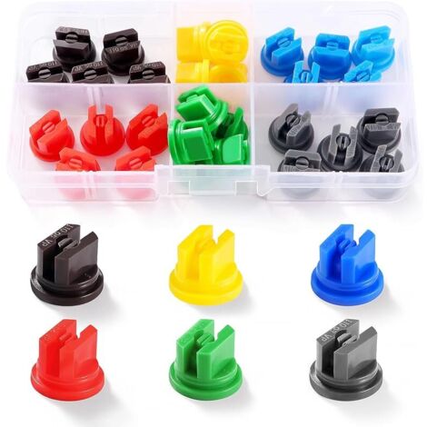 30 Pièces Buses de Pulvérisation en Plastique à 110 Degrés, Buses de Pulvérisation à Ventilateur Plat, Remplacement Buse Pulvérisation Agricole Plastique, pour Pulvérisation Désherbage (1/5)