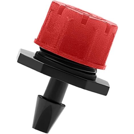 Goutteur Irrigation Réglable, 50 Pcs Arroseurs D'arrosage Réglables à 360 °, 8 Trous Micro Gicleurs Emetteur Goutte Système, Tête de Gicleurs D'irrigation pour Parterres de Home Garden Patio (Rouge)