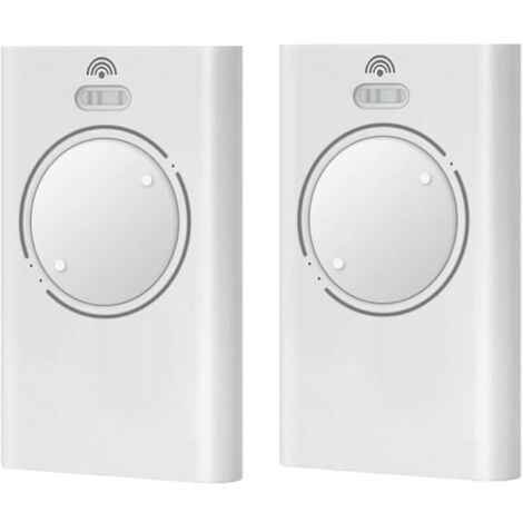 Lot de 2 télécommandes pour porte de garage 868 MHz, 2 canaux, compatibles avec FAAC XT4 868 SLH LR, XT4 868 SLH, XT2 868 SLH, XT2 868 SLH LR, blanc (1/5)
