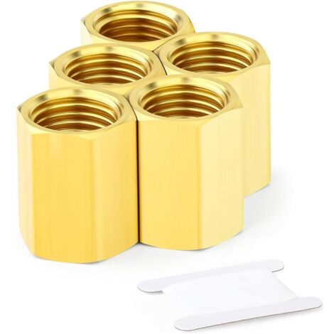 5 Pièces Brass Pipe Fitting, Reducer Adapter, 1/2-Inch Female Pipe x 1/2-Inch Female Pipe
