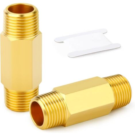 2 pièces raccords de tuyauterie en laiton Raccord long, 1/4" BSP mâle Longueur 50 mm Raccord d'extension