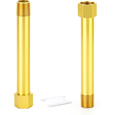 2 pièces raccords de tuyau en laiton, filetage femelle à mâle 1/8" BSP, adaptateur d'extension pour raccord droit de 125 mm de long, connecteur réducteur pour drainage