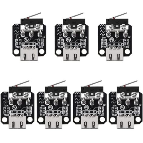 7 Pièces Butées De Fin De Course Pour Imprimante 3D, Module De Fin De Course Mécanique Pour Pièces D'Imprimante 3D, Compatible Avec La Série Ender 3/5/Pro/V2 Cr-10 S4 S5