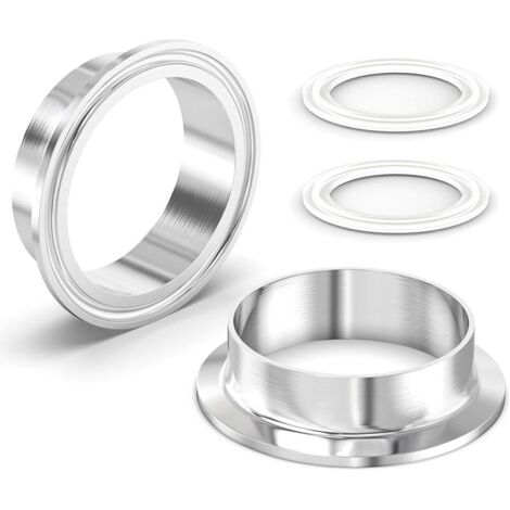 2 pièces de raccords sanitaires en acier inoxydable 304, collier de serrage soudé pour tube de 6" de diamètre extérieur Collier de serrage Tri Clamp 6" 168 mm
