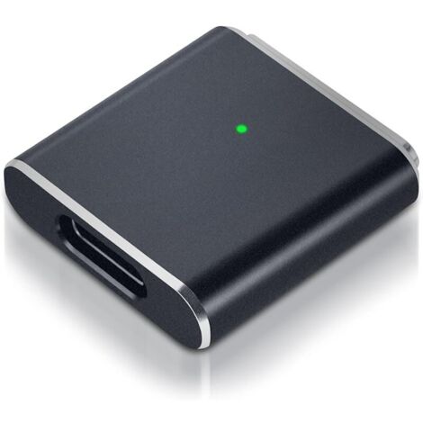 USB C vers Mag-S 3 Adaptateur Magnétique 100W, Convertisseur Type C Femelle vers Mag-S 3 T-Head, Charge Rapide PD Compatible avec pour MacBook Pro/Air M1 M2 M3 M4 (14"/16") Argent