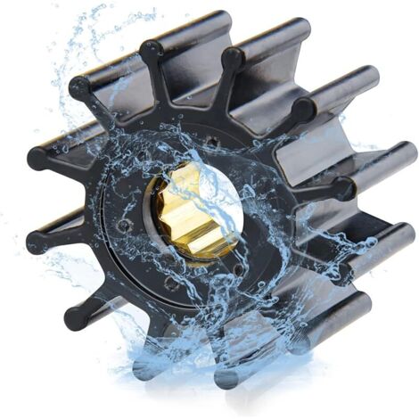 Turbine de Pompe à Eau 12 Lames, 56.5 mm de Diamètre 31 mm de Long Johnson 09-1027B,09-1027B-1,OMC 3588256,Replaces Jabsco 1210-0001,Sierra 18-3081, SIE-18-3081 (1/5)