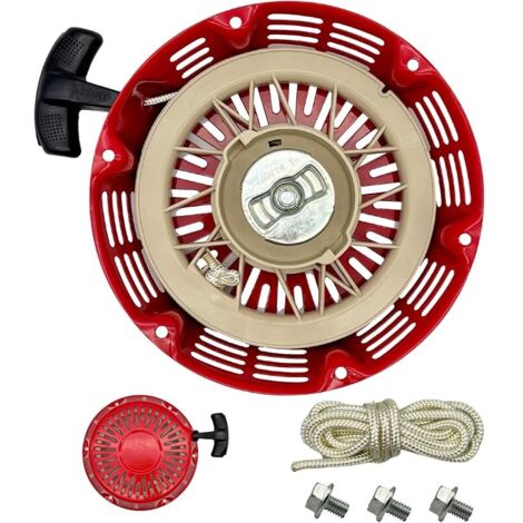 Lanceur GX340 GX390 Pull Start Rewind Dispositif de démarrage avec câble de traction Inversion Démarreur pour Honda GX610 GX620 389cc 420cc 439cc 459cc Rouge 28400-ZE3-W01ZA pour générateur