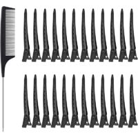 24 Pieces Hairdresser Hair Clips, 3.5 Inch Metal Hair Clips, Brushing Hair Clips, Duckbill Hair Clips, for Hairdressing and Creating Elegant Curls