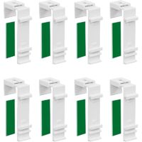 8 Pièces Support Store Enrouleur sans Percage, Fixation Store sans Percages, Supports de Serrage Longs pour Stores Double, Fixation et Collage San Perçage, Accessoire Pratique pour Fenêtres PVC