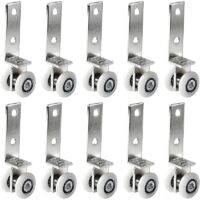 Sliding Door Caster, Pack of 10 Sliding Door Casters, Sliding Bay Window Caster, for Sliding Doors, Showers, Curtains and Furniture, Diameter 19 mm