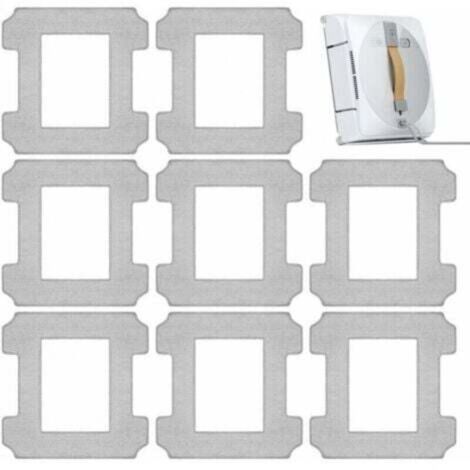 Lot de 8 chiffons de nettoyage lavables en microfibre W1 Pro Kit d'accessoires pour robot aspirateur de fenêtre Ecovacs Winbot W1 W1 Pro Series (1/4)