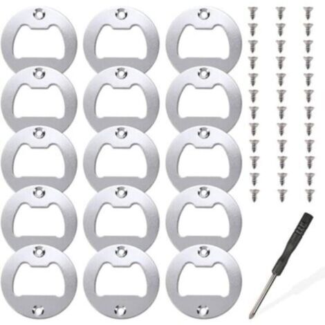 15 ensembles d'inserts de décapsuleur, kit de pièces d'insertion en métal pour ouvre-bouteille, moules de coulée en résine, ouvre-bière en résine, accessoires de bricolage (1/4)
