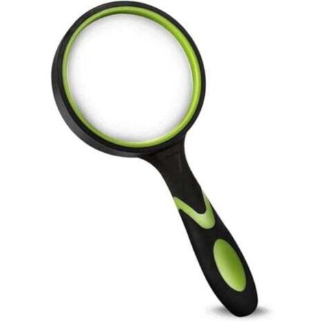 Loupe, loupe de lecture portative 10x pour personnes âgées et enfants avec poignée en caoutchouc antidérapante pour la lecture et les loisirs.