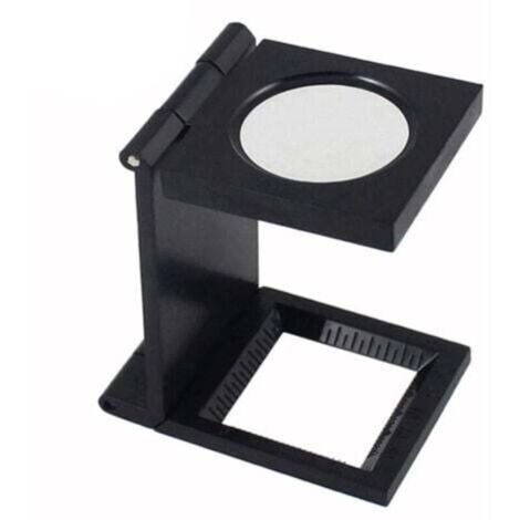 Loupe de Table Compte-fils , Pliable Compteur de fils en métal , grossissement de 10x , loupe de lecture pour travail , bureau maison , réparation , hobby , artisanat , journaux,Loupe