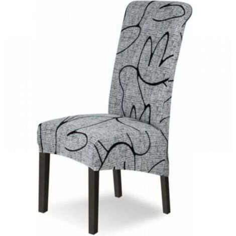 Housse de chaise extensible grande housse de chaise de salle à manger housse de chaise grande taille amovible et lavable adaptée à la décoration de cuisine d'hôtel de restaurant (1/3)