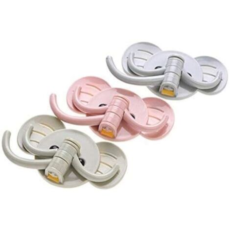 3 PCS Éléphant Crochet Salle de Bain Fort Autocollant Adhésif (1/4)