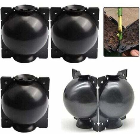 Lot de 4 petites boîtes de greffage pour plantes, dispositif d'enracinement des plantes, boule de coupe de propagation, convient pour la croissance du jardin et la greffe de propagation