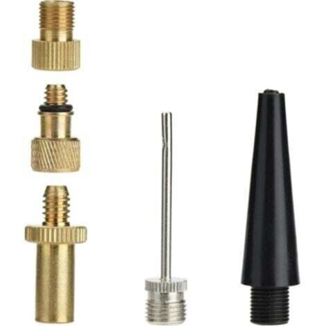 5pcs vélo Pompe Valve adaptateurs connecteurs, Adaptateur de Valve soupape de vélo sur la vanne de Voiture SV AV DV Balles Ballon de Aiguille (1/4)