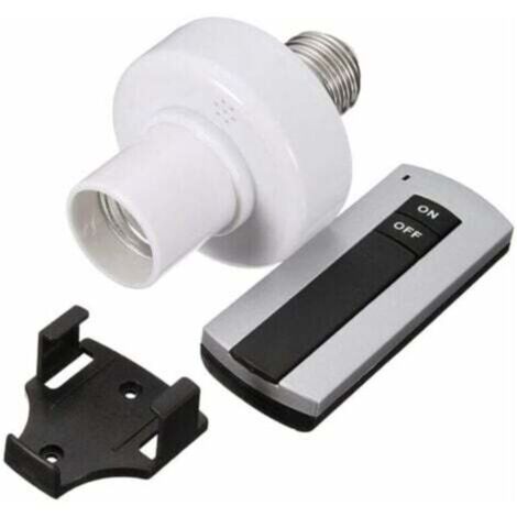 E27 220v Télécommande Sans Fil Lampe De Lumière Ampoule Porte-capuchon Douille Commutateur (1/4)