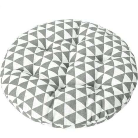 Coussin de chaise de bistrot rond de 15 pouces, coussin de siège décoratif d'intérieur et d'extérieur, coussin de chaise doux et épais pour terrasse de jardin de bureau à domicil (1/4)