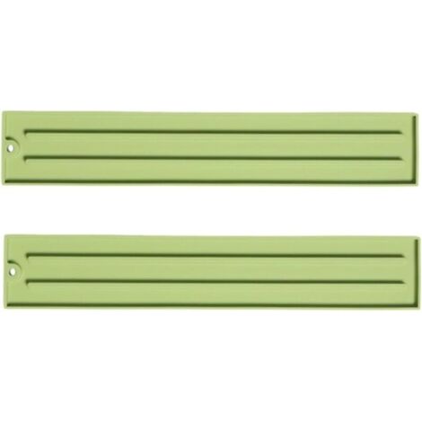 Lot de 2 tapis de rangement antidérapants pour couvercles de casserole en silicone avec design hydrophobe et résistant à la chaleur pour comptoir de cuisine vert (1/4)