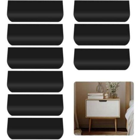 9 pcs Poignée d’Armoire, Invisible Poignées Meuble Tiroir, Poignées de porte Dissimulées Poignée Encastrée Affleurante Pour tiroirs portes d'armoires,Commode, Distance du Trou-96mm