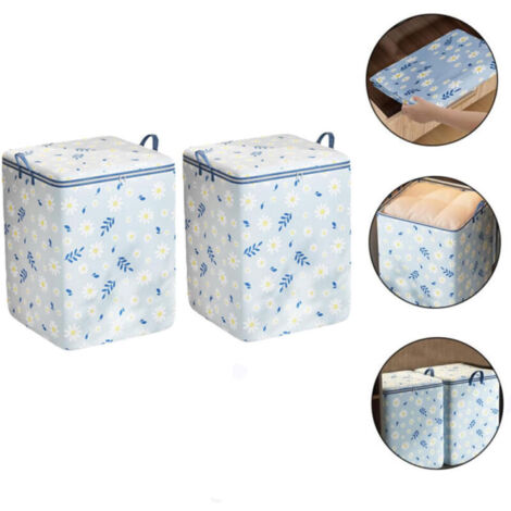 Boîtes de rangement portables, parfaites pour l'organisation de la maison et le déménagement, lot de 2, 110 litres. (1/4)