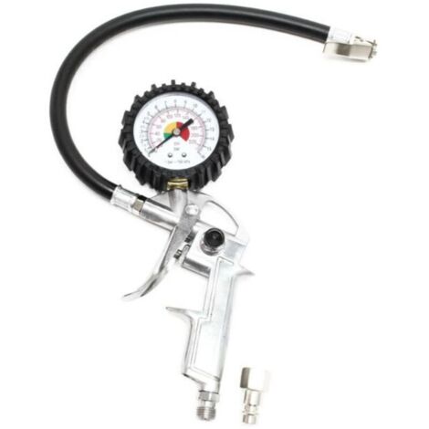 Pistolet compresseur d'air 0-16 bar manomètre pour pneus de voiture moto (1/3)