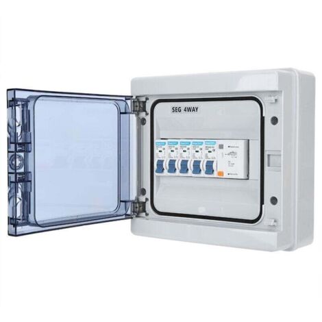 Disjoncteur Protection étanche 4 Voies Contre Les fuites 63A 30mA RCD + 4MCB 6A + 2 x16A + 32A