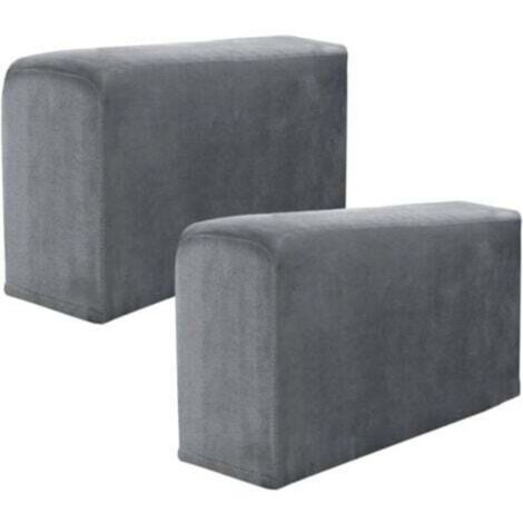 Housse Accoudoir Canapé, Antidérapant Housse Accoudoir Fauteuil Élastiques,Protege Extensible Accoudoir Canapé, pour Fauteuils Inclinable,Canapé (Gris Oscuro,Lot de 2) (1/4)