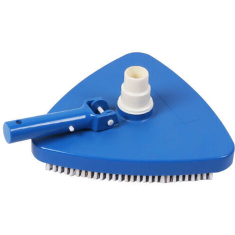 Tête d'aspirateur triangulaire en vinyle - Pour piscines hors sol et enterrées, Neutre, Bleu Moyen (1/4)