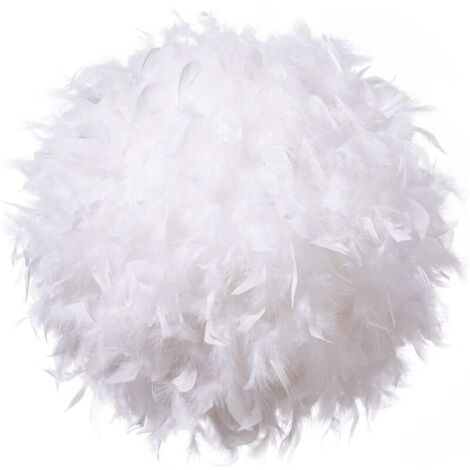 40cm, Abat-jour Plume pour Lumière de Pendentif Lustre de Plafond, Abat-jour pour lampe suspendue ou lampe de table pour Chambre à Coucher (1/4)