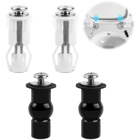 2 Paires Toilette Fixation Abattant WC Vis, Vis D'expansion pour Abattant de Toilettes, Convient à la Plupart des Toilettes