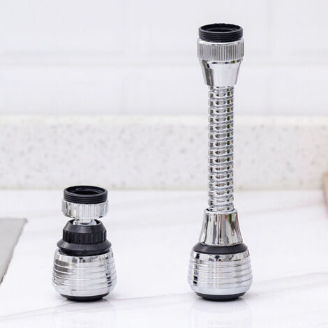 Combinaison longue et courte Douchette Robinet Cuisine 2 Pièces Rallonge Robinet Cuisine robinet pivotant à 360 ° tête de pulvérisateur Embout de robinet Convient pour la cuisine (1/4)