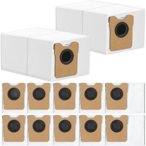 Lot de 12 sacs à poussière pour aspirateur Eufy Omni C20, sac accessoire de rechange, grande capacité (1/4)
