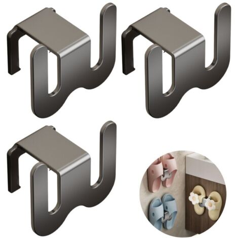 3 Pièces support à Pantoufles, Supports à ChaussuresMuraux, Porte Chaussure sans Perçage, faciles à installer et à ranger (1/4)
