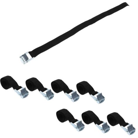 Lot de 8 sangles d'arrimage pour caravane et camping-car (40cm x 2cm) en alliage de zinc. (1/4)