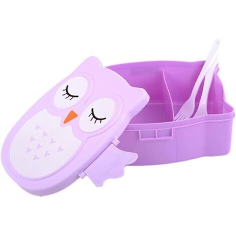 Boîte à déjeuner bento en forme de hibou chinois, facile à ouvrir et à ranger, idéale pour le micro-ondes (1/4)