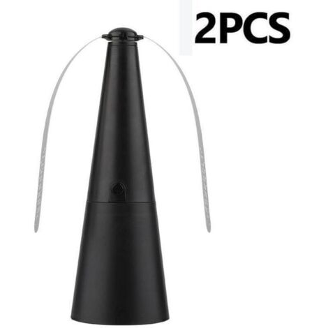 2PCS Ventilateur De Table Anti Mouche , Chasse Mouche De Table Rechargeable , Repousse Mouches avec Lames Réfléchissantes , Ventilateurs Chasse Mouche pour Pique-Nique Et Barbecue (1/4)