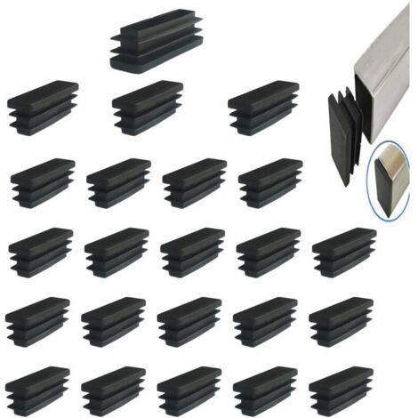 40x15mm Embout à lamelles rectangulaire Meubles Chaise Jambe Pied Couverture Cap Tubes Inserts Embout 24 pièces (1/4)