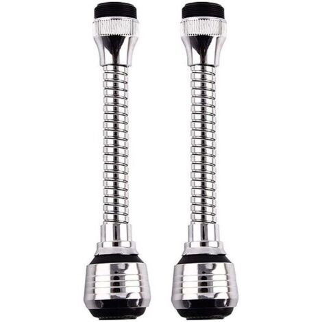 2 Pièces Rallonge Robinet,Filtre D'extension Pivotant,Extension de Douche de Robinet,360°Réglable Bec Diffuseur Filtre, Deux Modes Réglable,pour éviers de Cuisine, Salle de Bain (1/4)