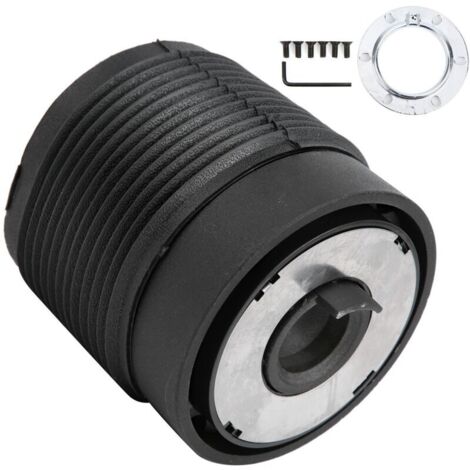 KIT DE DE VOLANT DE DIRECTION ADAPTATEUR DE REMPLACEMENT POUR TRANSPORTEUR T4 1996-2003 POUR UNE CONDUITE AMÉLIORÉE NOIR ARGENT