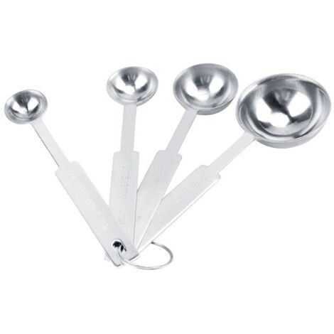 Cuillère Doseuse Lot de 4, Cuillère à Mesurer en Acier Inoxydable pour les Grains de Café et Divers Assaisonnements, Antirouille et Résistant à la Corrosion (1/4)