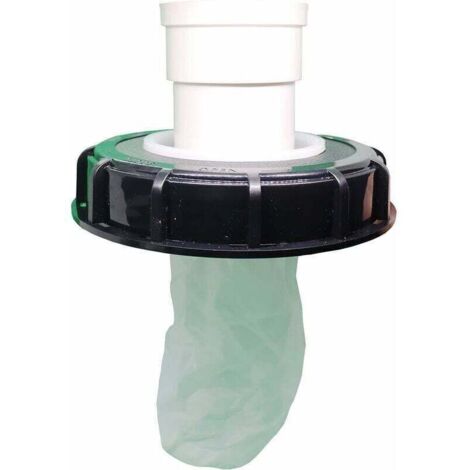 Filtre de couvercle IBC lavable en nylon avec couvercle pour réservoir d'eau de pluie IBC 1000 l DN 75 Feutre aiguilleté Noir 165 mm (1/3)