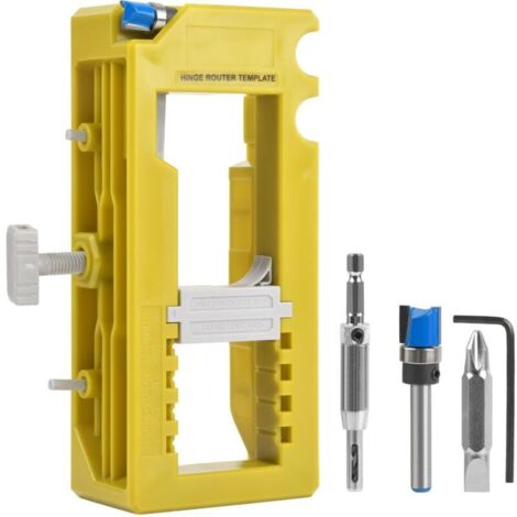 Kit d'installation de charnière de porte à mortaiser pour charnières de porte robustes - Kit d'installation de serrure de porte - Convient pour une longueur de 7,6 à 12,7 cm, rayon de 0,6 cm ou (1/4)