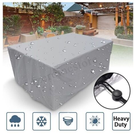 Housse pour mobilier de jardin Housse Salon De Jardin Carre 210d,100x100x85cm Housse De Meuble De Jardin Impermeable Housse Pour Table De Patio Rectangulaire Résistant À La Déchirure Pour Meubles Tel