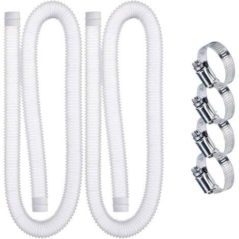 Tuyaux de remplacement pour piscine, tuyaux de remplacement pour pompe de filtre de piscine de 1,25 pouces de diamètre (2 pièces), PE anti-torsion de qualité supérieure, compatibles av (1/4)