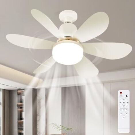 Plafonnier avec ventilateur, ventilateur de plafond LED silencieux, avec éclairage et télécommande, 3 modes dimmables, 3 vitesses de vent, fonction minuterie, ventilateur de plafond pour salon chambre (1/4)