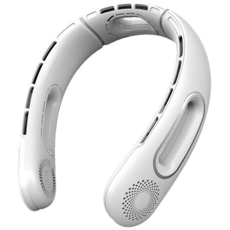 Ventilateur tour de cou portable, rechargeable par USB, 3000 mAh, sans pales, 4 vitesses, cadeau d'été pour femmes, hommes et enfants, idéal pour l'intérieur et l'extérieur, les voyag (1/4)